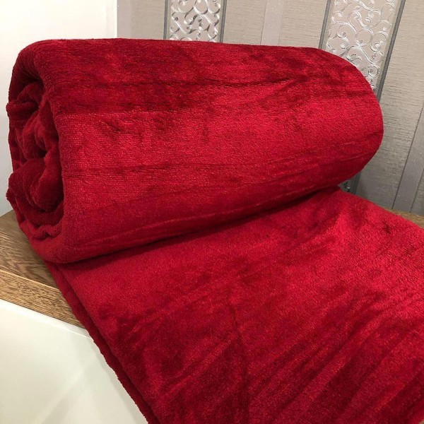 Encontraproduto.com.br - Cobertor Manta Microfibra Aconchego Queen - Vermelho