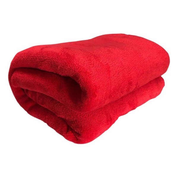Encontraproduto.com.br - Cobertor Manta Microfibra Aconchego Padrão - Vermelho