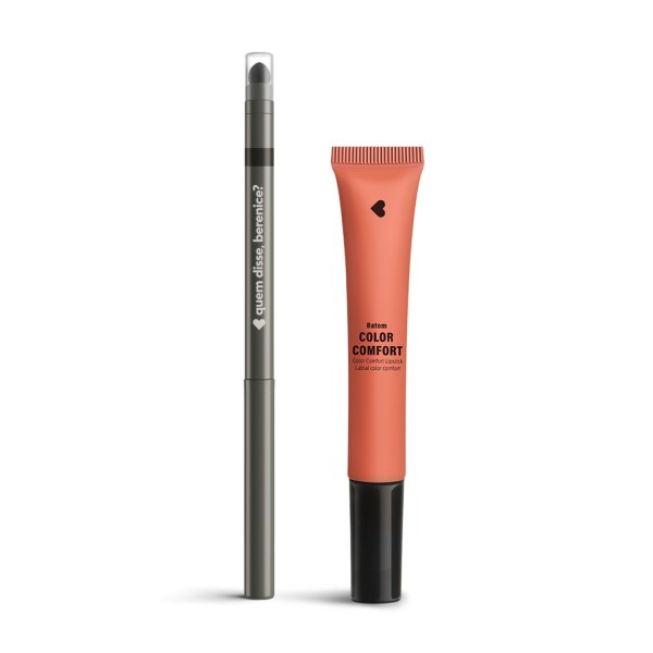 Encontraproduto.com.br - Combo Lápis Esfumado Pretô com Batom Color Comfort Caramelê