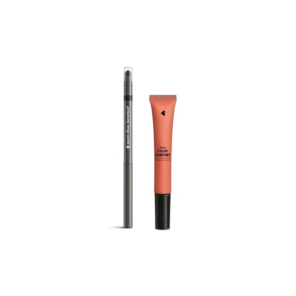 Encontraproduto.com.br - Combo Lápis Esfumado Pretô com Batom Color Comfort Caramelê