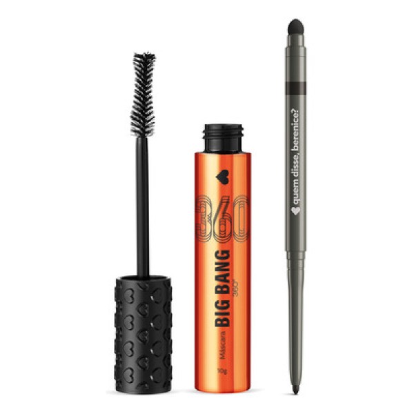 Encontraproduto.com.br - Combo Make Olhos: Máscara De Cílios Big Bang 360 + Lápis Esfumador Pretô