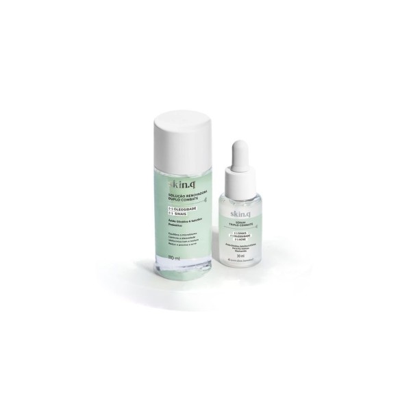 Encontraproduto.com.br - Combo Skincare Skinq Sérum Triplo Combate com Solução Renovadora Duplo Combate