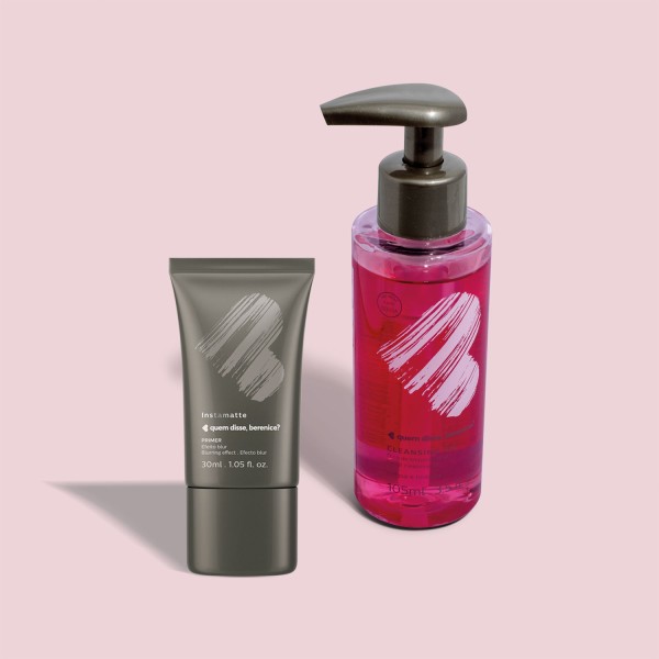 Encontraproduto.com.br - Combo Cuidados com o Rosto Primer Facial Instamate 30ml com Demaquilante Cleansing Oil 105ml