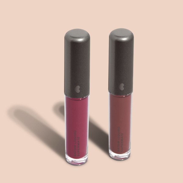Combo Batom Líquido Supermate Goiabali 4ml com Marronli 4ml