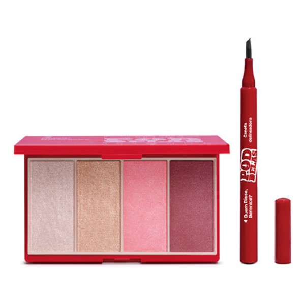 Encontraproduto.com.br - Combo Qdb Pod Delas: Palette Multifuncional 14,2g + Caneta Delineadora Preto 1,2ml