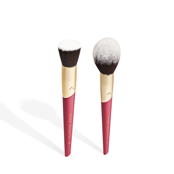 Encontraproduto.com.br - Combo Niina Secrets: Pincel para Base + Pincel para Pó
