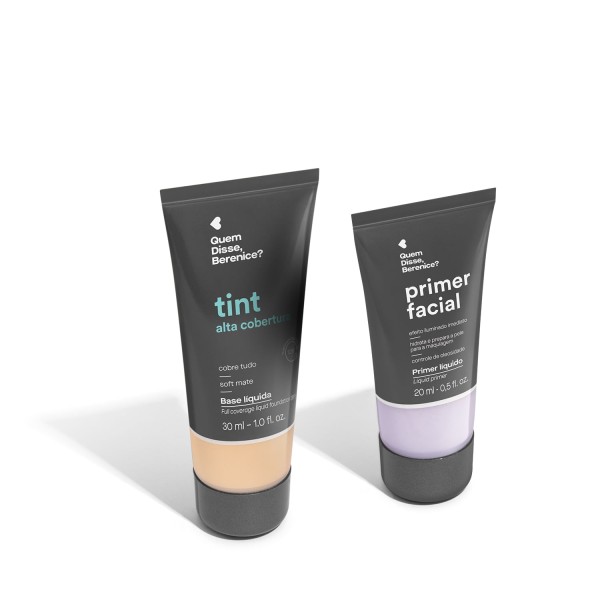 Encontraproduto.com.br - Combo Primer Facial Líquido 20ml - Base Tint Cor 110Q 30ml