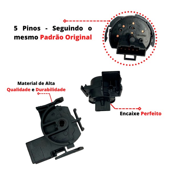 Encontraproduto.com.br - Comutador Elétrico Ignição Partida Corsa Hatch 2002 A 2012