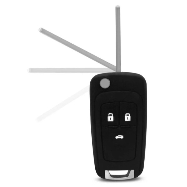 Encontraproduto.com.br - Carcaça Chave Canivete Oca 3 Botões Onix S-10 Sonic Após 12