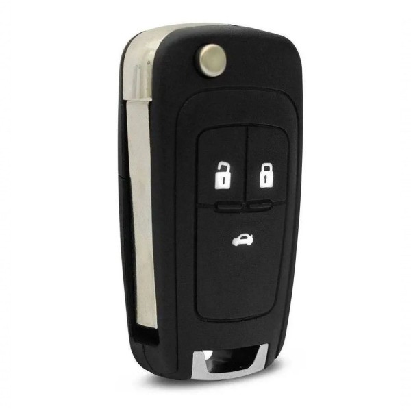 Encontraproduto.com.br - Carcaça Chave Canivete Oca 3 Botões Onix S-10 Sonic Após 12