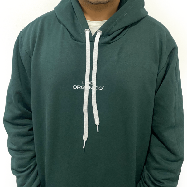 Encontraproduto.com.br - Moletom  Canguru com Capuz Unissex Verde Musgo - Use Orgânico G