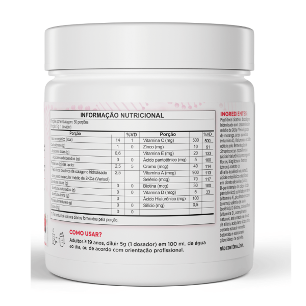 Encontraproduto.com.br - Kit com 2 Colágenos Hidrolisados com Ácido Hialurônico Healthspan 150g - Use Orgânico