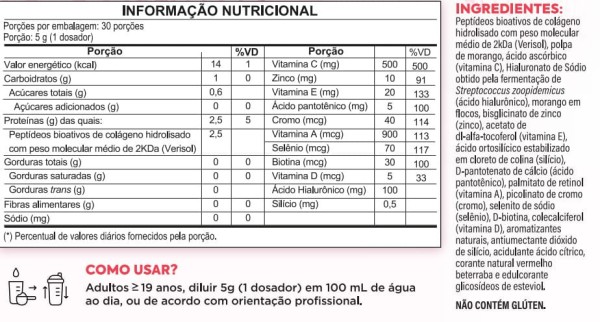 Encontraproduto.com.br - Kit com 2 Colágenos Hidrolisados com Ácido Hialurônico Healthspan 150g - Use Orgânico