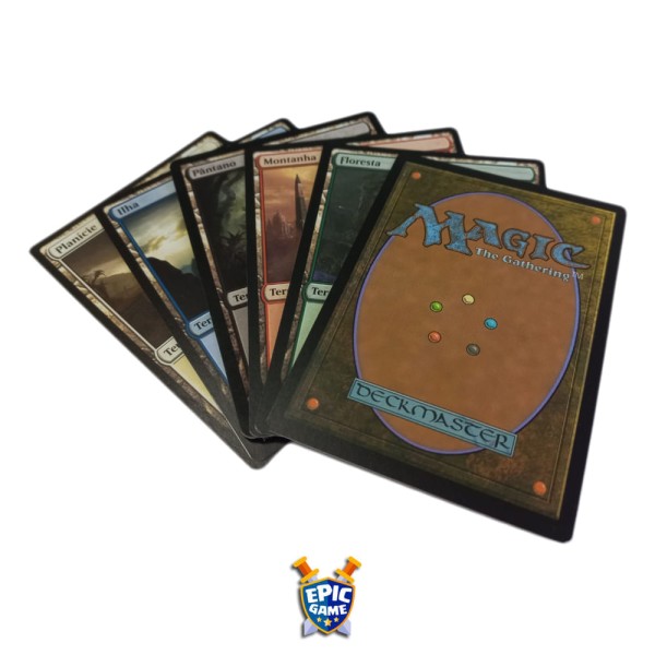 Encontraproduto.com.br - Lote Magic Pack 100 Terrenos Básicos + 20 Tokens Aleatórios
