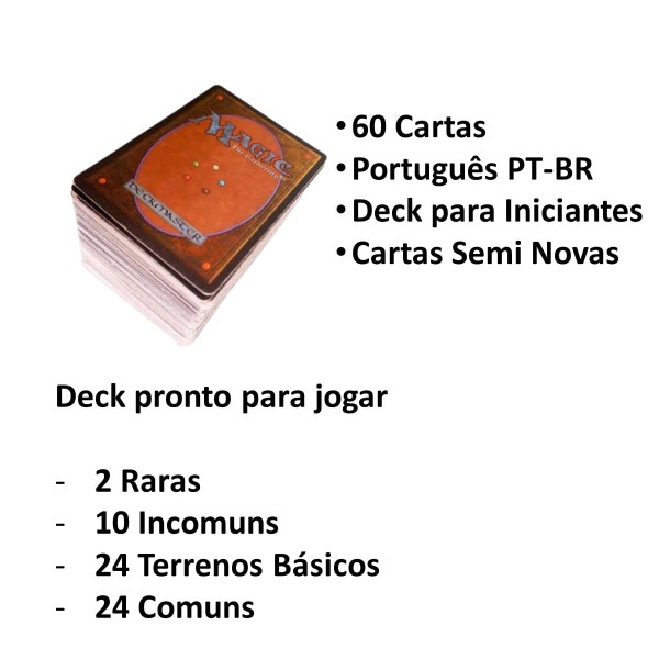 Encontraproduto.com.br - Deck Magic Red & Green Pronto p/ Jogar Baralho de 60 cartas