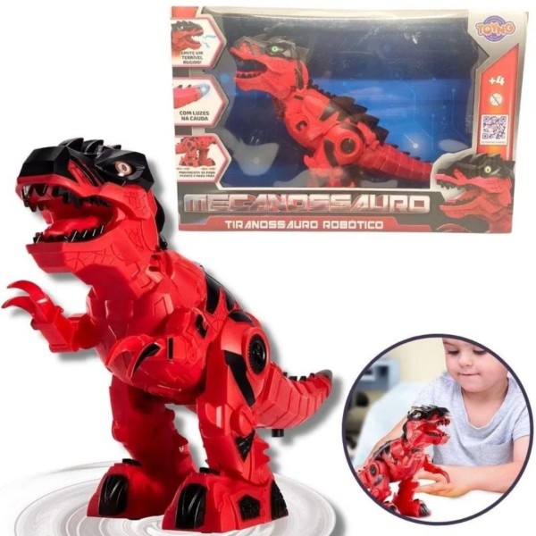 Encontraproduto.com.br - Kit 2 Tiranossauro Robotico Som Luz Movimento Ganhe Varinha - Toyng