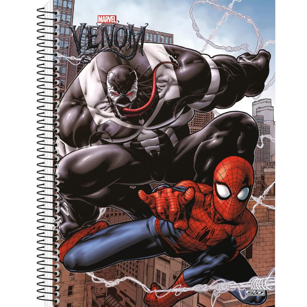 Encontraproduto.com.br - Caderno Venom Espiral 160 Folhas 10 Matérias São Domingos
