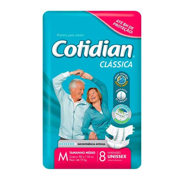 Encontraproduto.com.br - Fralda Geriatrica Cotidian Classica M C/ 8