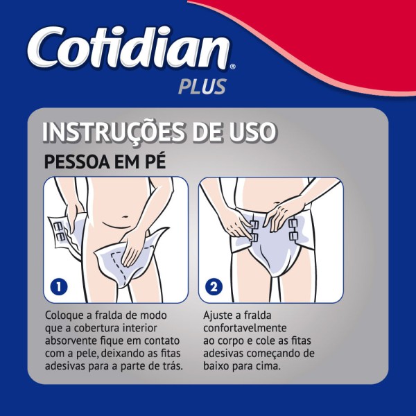 Encontraproduto.com.br - Fralda Geriátrica Cotidian Plus M 18 Unidades