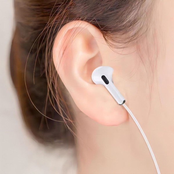 Encontraproduto.com.br - Fone Com Fio Branco Silicone Para iPhone 8