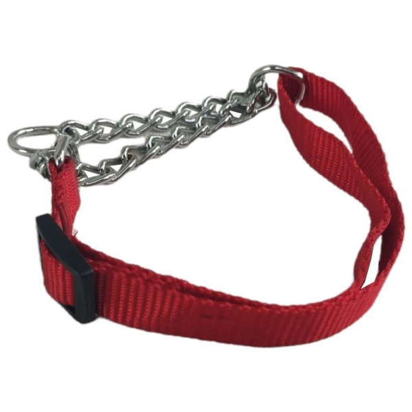 Encontraproduto.com.br - Coleira Guia Ajustavel Kit Corrente Aço Semi Enforcador