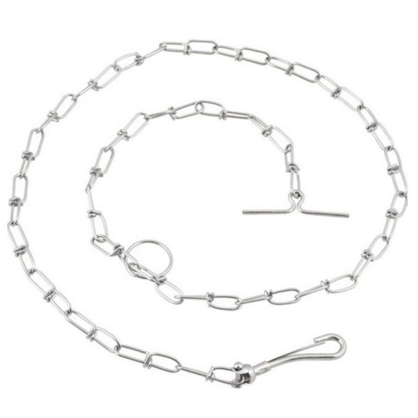 Encontraproduto.com.br - Coleira Guia Ajustavel Kit Corrente Aço Semi Enforcador