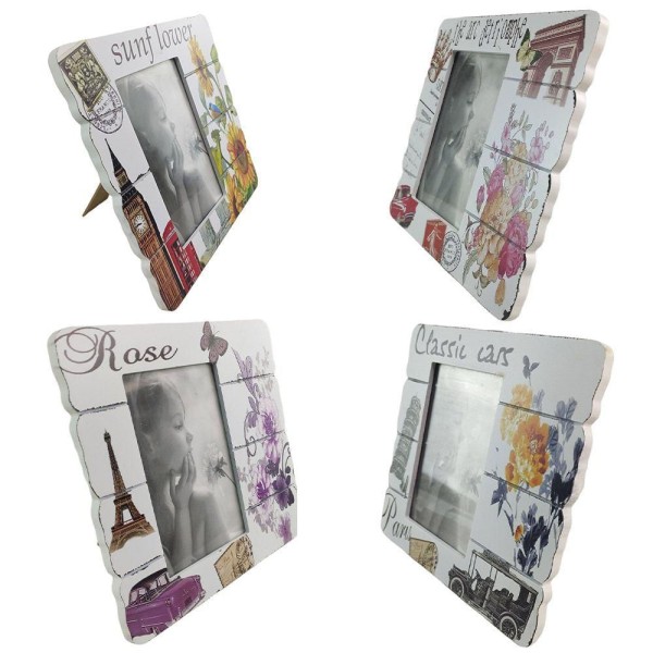 Encontraproduto.com.br - Porta Retrato 10x15 Kit 4 Unidades Enfeite Prateleira Casa Quarto Sala Casa Moldura Decoraçao