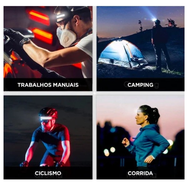 Encontraproduto.com.br - Lanterna De Cabeça Sensor De Movimento Detecta Presença