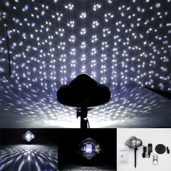 Encontraproduto.com.br - Projetor Led Natalino Cai Neve Natal Bivolt Festa Casa Luz