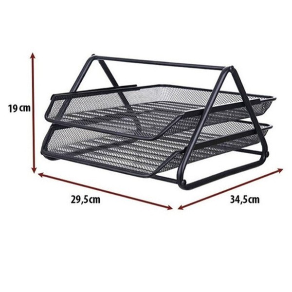 Encontraproduto.com.br - Kit Escritorio 4 Itens Porta Caneta Bandeja Lixeira