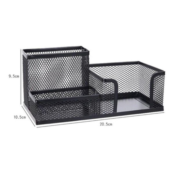 Encontraproduto.com.br - Kit Escritorio 4 Itens Porta Caneta Bandeja Lixeira