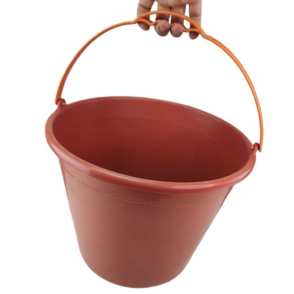 Encontraproduto.com.br - Balde De Obra Alça 12 Litros Medidor Cimento Massa Construçao Limpeza Agua