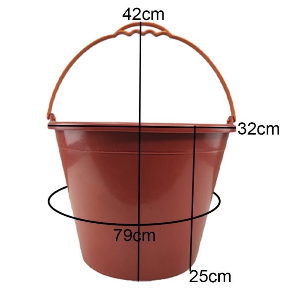Encontraproduto.com.br - Balde De Obra Alça 12 Litros Medidor Cimento Massa Construçao Limpeza Agua