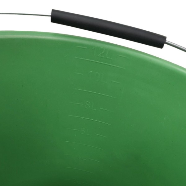 Encontraproduto.com.br - Balde De Obra Limpeza 12 Litros Alça Resistente Kit 6 Unid Cimento Massa Agua Reforçado