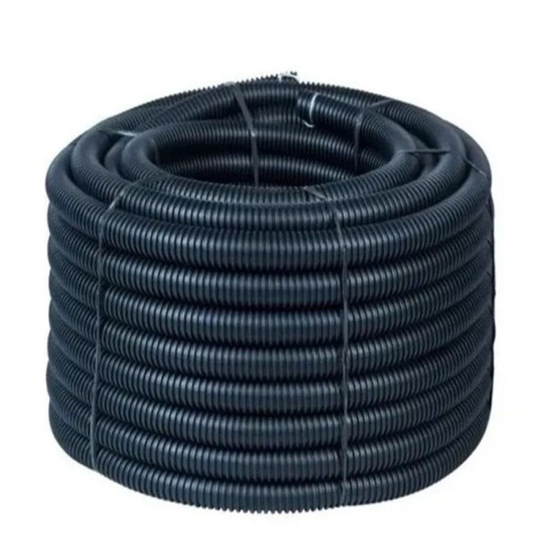 Encontraproduto.com.br - Duto Corrugado Eletroduto Com Guia 1 1/2 Polegadas Tubo 50 Metros Fiaçao Cabo Fio Obra