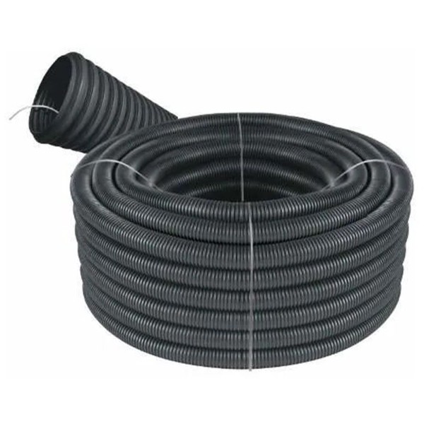 Encontraproduto.com.br - Duto Corrugado Eletroduto Com Guia 1 1/2 Polegadas Tubo 50 Metros Fiaçao Cabo Fio Obra