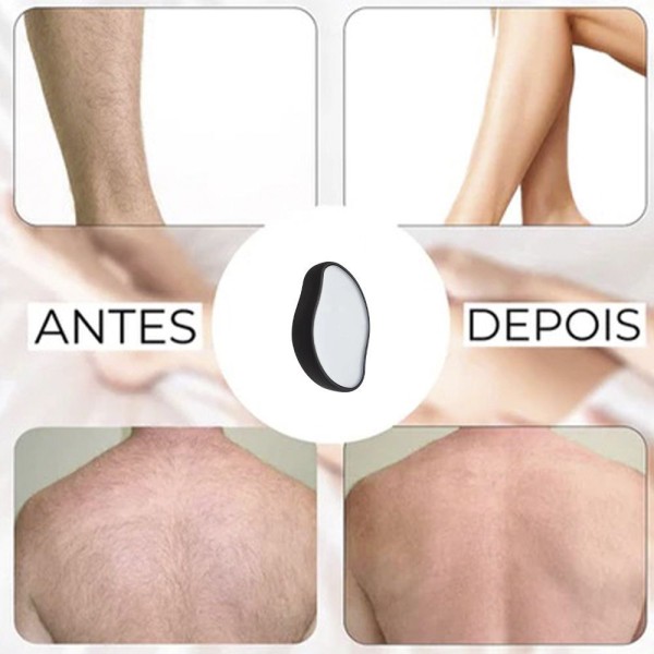 Encontraproduto.com.br - Pedra Cristal Depiladora Removedor De Pelos Rosto Pele Axila Braço Perna Reutilizavel
