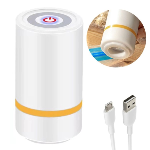 Encontraproduto.com.br - Mini Seladora A Vacuo Touch Sela Conserva Alimento Portatil