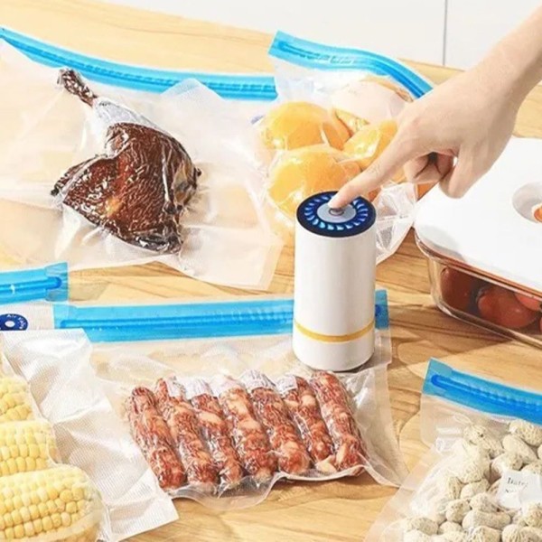 Encontraproduto.com.br - Mini Seladora A Vacuo Touch Sela Conserva Alimento Portatil