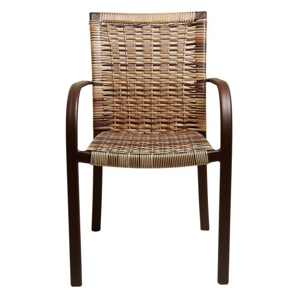Encontraproduto.com.br - 2 Cadeiras Ascoli Cor Cappuccino, Alumínio Pintura Eletrostática Marrom, área Interna E Externa
