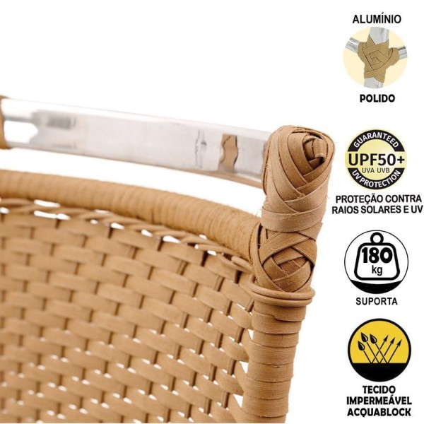 Encontraproduto.com.br - 2 Cadeiras De Jantar Jk Para Área Interna E Externa