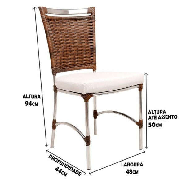 Encontraproduto.com.br - 2 Cadeiras De Jantar Jk Para Área Interna E Externa