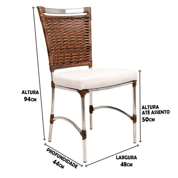 Encontraproduto.com.br - 2 Cadeiras De Jantar Jk Para Área Interna E Externa