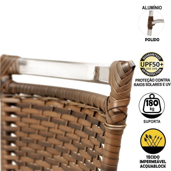 Encontraproduto.com.br - 2 Cadeiras De Jantar Jk Para Área Interna E Externa