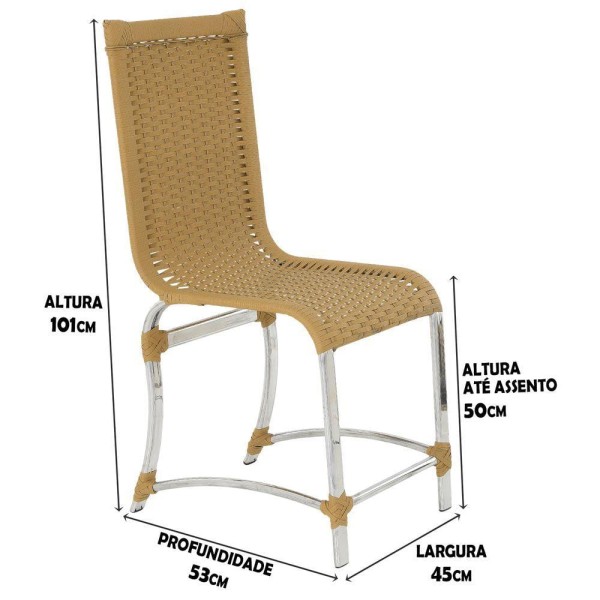 Encontraproduto.com.br - 2 Cadeiras De Jantar Área Interna E Externa Polido