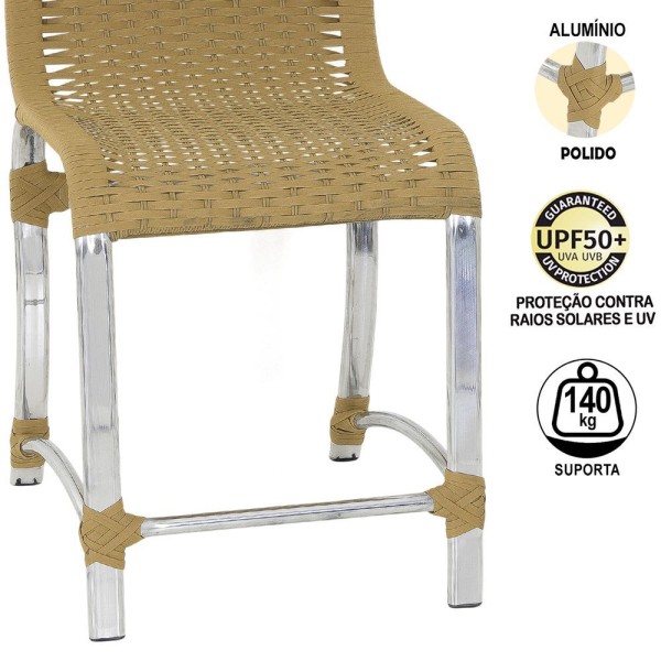 Encontraproduto.com.br - 2 Cadeiras De Jantar Área Interna E Externa Polido