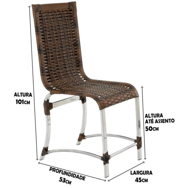 Encontraproduto.com.br - 4 Cadeiras De Jantar Haiti Para Área Interna E Externa