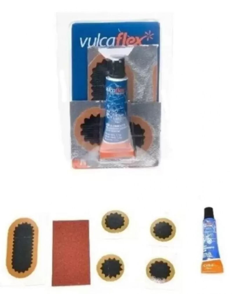 kit max Remendo Reparo Selante Max Câmara Ar Vulcaflex Bike