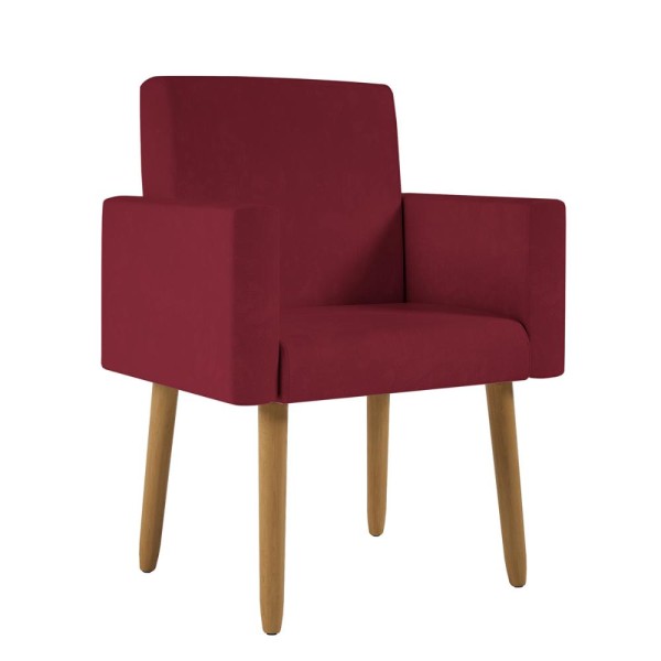 Encontraproduto.com.br - Poltrona Decorativa - Escritório - Recepção - Marsala Cor:marsala