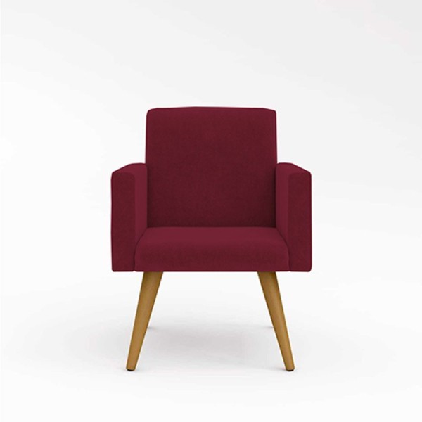 Encontraproduto.com.br - Poltrona Decorativa - Escritório - Recepção - Marsala Cor:marsala